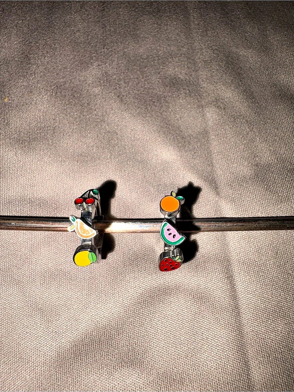 Oh Clementine fruit huggie earrings